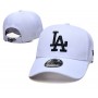 Los Angeles Dodgers White Black Logo Adjustable Hat