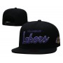 Los Angeles Lakers Mitchell & Ness Black Foundation Script Snapback Hat