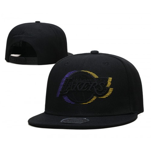 Mitchell & Ness Los Angeles Lakers Black Snapback Hat