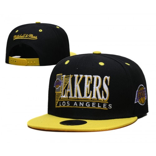 Mitchell & Ness LA Lakers Horizon Black/Gold Snapback Hat