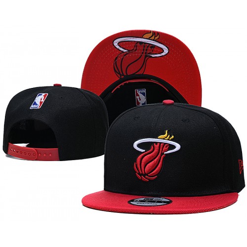 Miami Heat Logo Under Visor Official Team Color 2Tone Black/Red Snapback Hat