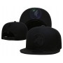 Minnesota Timberwolves Logo Under Visor Black on Black Snapback Hat