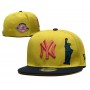 New York Yankees 100th Anniversary Statue of Liberty 2Tone Gold/Black Snapback Hat