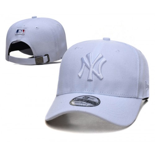 New York Yankees League Essential White on White Adjustable Hat