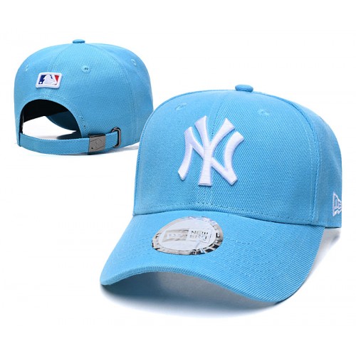 New York Yankees League Essential Sky Blue White Logo Adjustable Hat