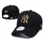 New York Yankees League Essential Black Gold Logo Adjustable Hat