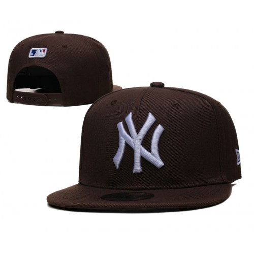 New York Yankees League Essential Brown White Logo Snapback Cap