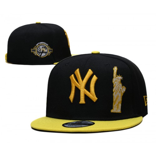New York Yankees 100th Anniversary Statue of Liberty 2Tone Black/Gold Snapback Hat