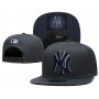 New York Yankees Logo Under Visor Charcoal Snapback Hat