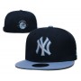 New York Yankees 100th Anniversary 2Tone Black/Sky Blue Snapback Hat