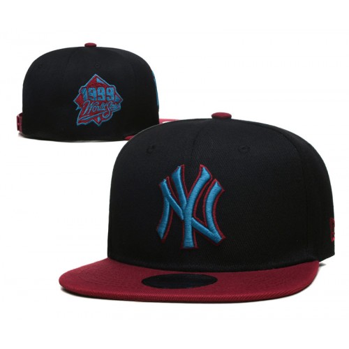 New York Yankees 1999 World Series Side Patch 2Tone Black/Red Snapback Hat