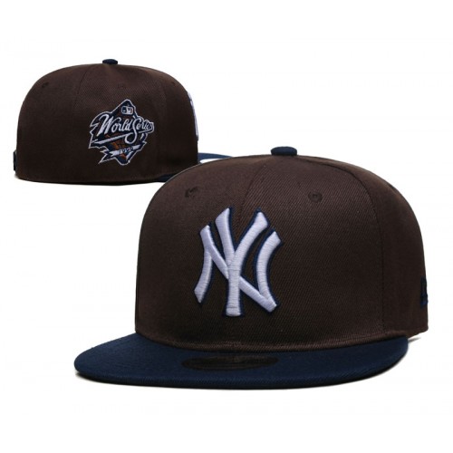 New York Yankees 1999 World Series Side Patch 2Tone Brown/Black Snapback Hat