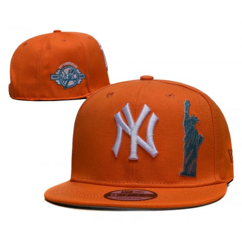 New York Yankees 100th Anniversary Statue of Liberty Orange Snapback Hat