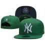 New York Yankees Logo Under Visor Green Snapback Hat