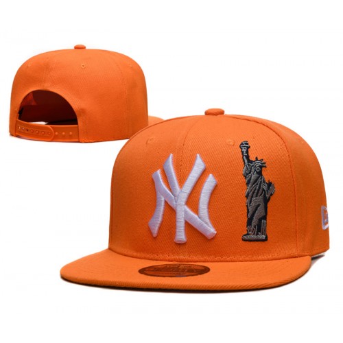 New York Yankees Statue of Liberty Orange Snapback Hat