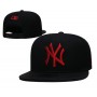 New York Yankees League Essential Black Red Logo Snapback Hat