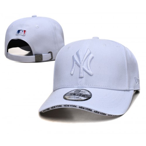 New York Yankees City Name on Visor Edge White Adjustable Hat
