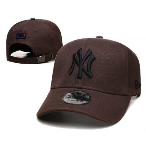 New York Yankees League Essential Brown Black Logo Adjustable Hat