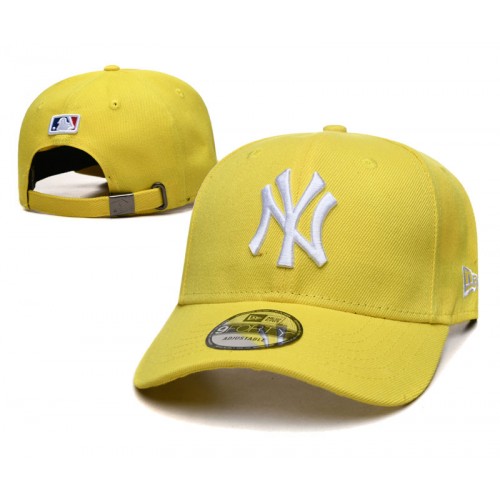 New York Yankees League Essential Yellow White Logo Adjustable Hat