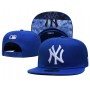 New York Yankees Pattern Under Visor Blue Spanback Hat