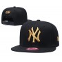 New York Yankees League Essential Black Gold Logo Snapback Hat
