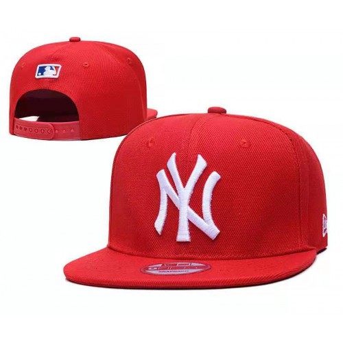 New York Yankees League Essential Red White Logo Snapback Hat