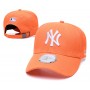 New York Yankees League Essential Orange White Logo Adjustable Hat