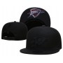 Oklahoma City Thunder Logo Under Visor Black on Black Snapback Hat