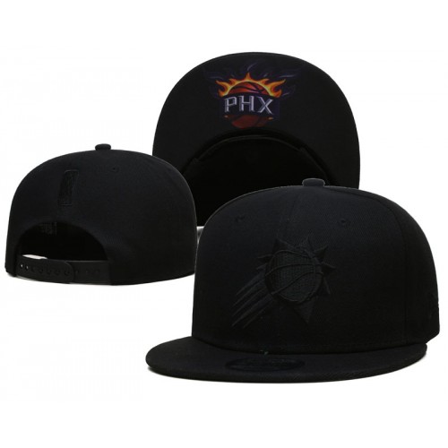 Phoenix Suns Logo Under Visor Black on Black Snapback Hat