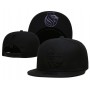 Sacramento Kings Logo Under Visor Black on Black Snapback Hat