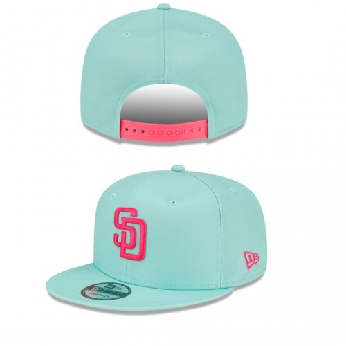 San Diego Padres Leauge Essential Mint Pink Logo Snapback Hat