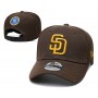 San Diego Padres Leauge Essential Brown Yellow Logo Snapback Hat
