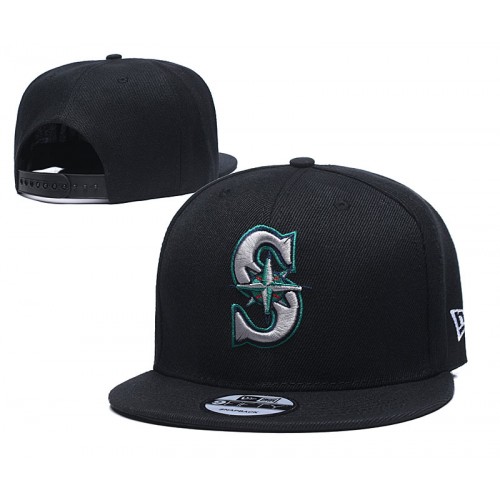 Seattle Mariners Leauge Essential Black Snapback Hat