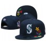 Seattle Mariners Side Patch Visor Bloom Navy Snapback Hat