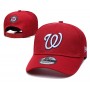 Washington Nationals Logo on Back Red Snapback Hat