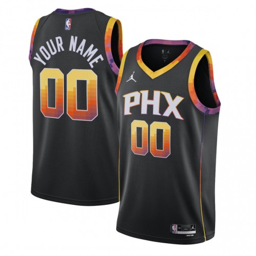 Phoenix Suns Jordan Brand Youth Swingman Custom Jersey - Statement Edition - Black