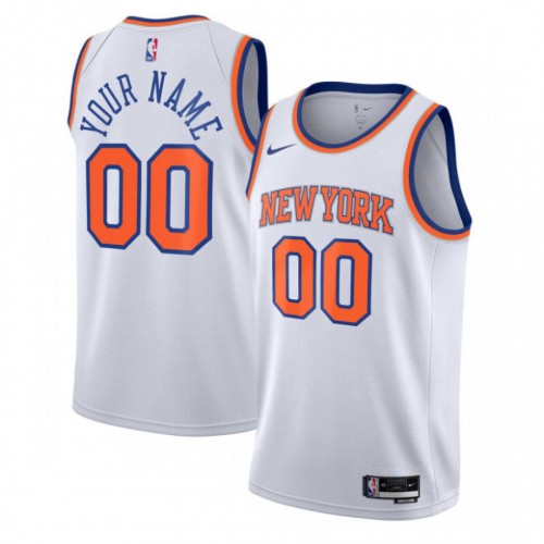 New York Knicks Nike Youth Swingman Custom Jersey White - Association Edition