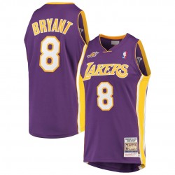 Men's Los Angeles Lakers Kobe Bryant #8 Purple 00-01 Hardwood Classics Jersey