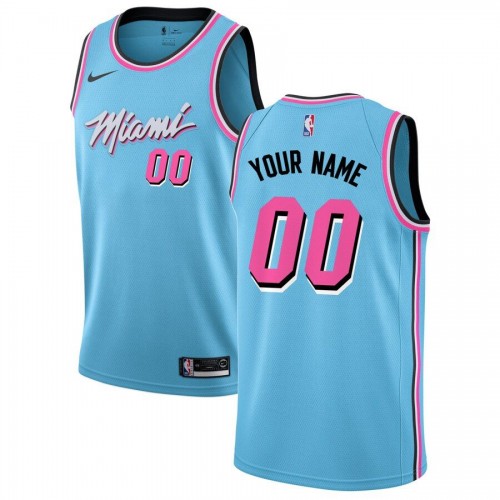 Miami Heat Nike 2019/20 Swingman Custom Jersey Blue – City Edition
