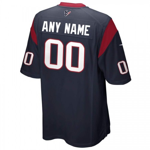 Houston Texans Nike Youth Custom Team Color Game Jersey - Navy