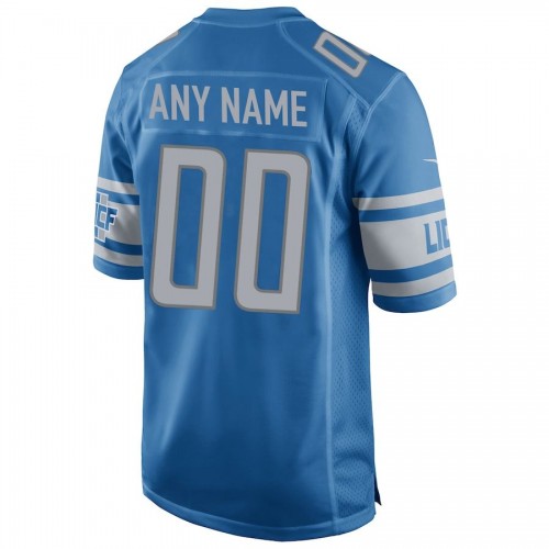 Detroit Lions Nike Custom Game Jersey - Blue