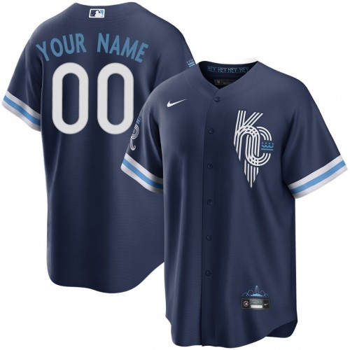 Kansas City Royals Nike City Connect Replica Custom Jersey - Navy