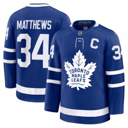 Auston Matthews Toronto Maple Leafs Captain Patch Home Premium Jersey - Blue