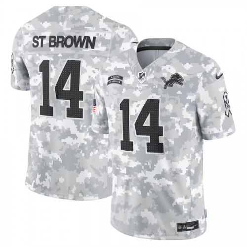 Amon-Ra St. Brown Detroit Lions Nike 2024 Salute to Service Limited Jersey - Arctic Camo