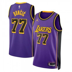 Los Angeles Lakers Unisex Jordan Brand Statement Edition Swingman Jersey - Purple - Luka Dončić