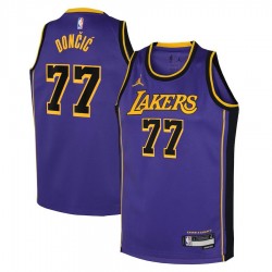 Los Angeles Lakers Youth Jordan Brand Statement Edition Swingman Jersey - Purple - Luka Dončić