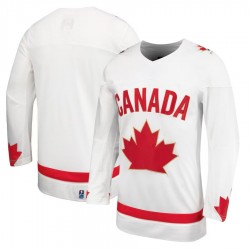Unisex Blank White Hockey Canada Alternate Replica Jersey Unisex Blank White Hockey Canada Alternate Replica Jersey