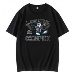 A.J. Brown Black Philadelphia Eagles Super Bowl LIX Champions T-Shirt A.J. Brown Black Philadelphia Eagles Super Bowl LIX Champions T-Shirt
