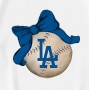 Los Angeles Dodgers Tiny Turnip Baseball Bow T-Shirt Los Angeles Dodgers Tiny Turnip Baseball Bow T-Shirt
