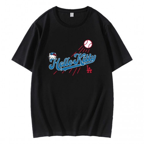 Retro Hello Kitty Dodgers Baseball T-Shirt Retro Hello Kitty Dodgers Baseball T-Shirt